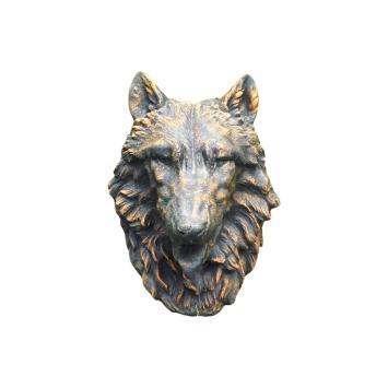 Wolvenkop met wateruitloop - 45 x 35 cm - steen - fontein
