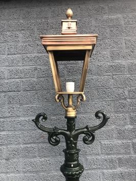 Lampe d'extérieur - lampadaire classique - abat-jour carré - 240 cm