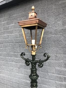Lampe d'extérieur - lampadaire classique - abat-jour carré - 240 cm