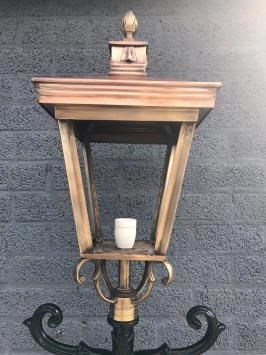 Lampe d'extérieur - lampadaire classique - abat-jour carré - 240 cm
