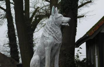 Statue Schäferhund XL – 80 cm – Stein