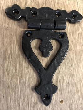 2er Set Fensterbeschläge, Scharnier, Jalousien, Fensterscharnier, Fensterladenscharnier, Schmiedeeisen-schwarz