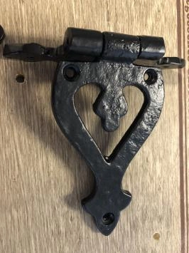 2er Set Fensterbeschläge, Scharnier, Jalousien, Fensterscharnier, Fensterladenscharnier, Schmiedeeisen-schwarz