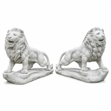 Klassieke set van leeuwen – 150 cm – steen – links en rechts