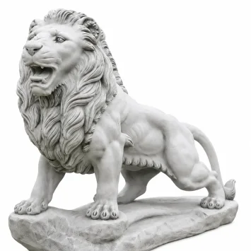 Ensemble classique de lions – 150 cm – pierre – gauche et droite
