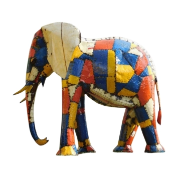 XXL Olifant – metaal – handgemaakt beeld – 215 x 230 cm