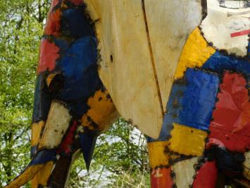 XXL Olifant – metaal – handgemaakt beeld – 215 x 230 cm