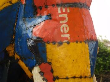 XXL-Elefant – Metall – handgefertigte Skulptur – 215 x 230 cm