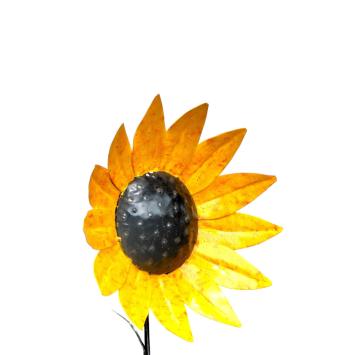 Pique-fleur tournesol - métal - 110 cm - fleur décorative