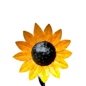 Pique-fleur tournesol - métal - 110 cm - fleur décorative