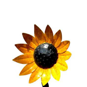 Sonnenblumen Gartenstecker – Metall – 110 cm – dekorative Blume