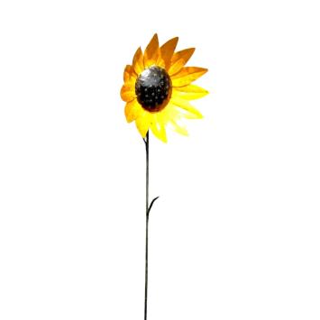 Pique-fleur tournesol - métal - 110 cm - fleur décorative