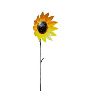 Pique-fleur tournesol - métal - 110 cm - fleur décorative