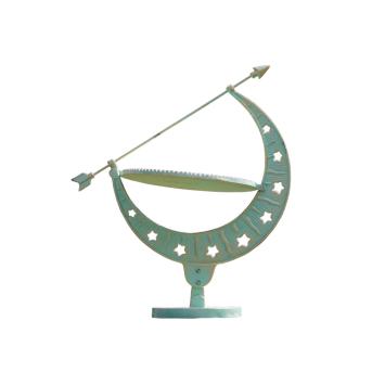 Zonnewijzer van gietijzer – turquoise – 40 cm – decoratie