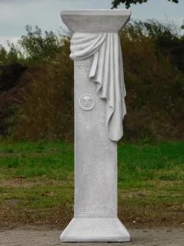 Socle grec Méduse – colonne en pierre – hauteur 100 cm
