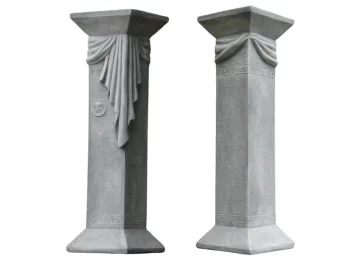 Socle grec Méduse – colonne en pierre – hauteur 100 cm