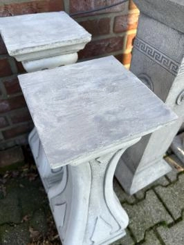 Säule - Stein - 70 cm - klassisch weiß - moderne Optik