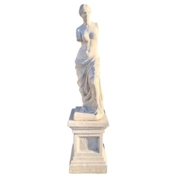 Venus van Milo - op sokkel - steen - 160 cm - klassiek wit