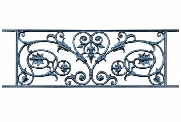 Balkonreling – raamrek – 111 cm – zwart – gietijzer