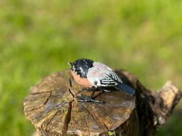 Handgemaakte vogel, zwartkop, uniek beeld, decoratie