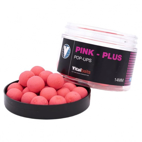 Vital Baits Pink-Plus Pop Ups 18mm