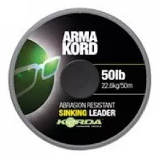 Korda Arma Kord Sinking Braided Fishing Shock Leader 50lb 50m NEW