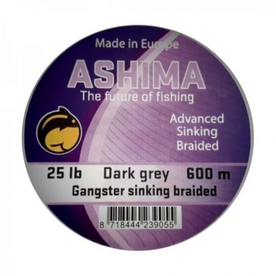 Ashima Gangster Sinking Braid Dark Grey 25 lbs 600m