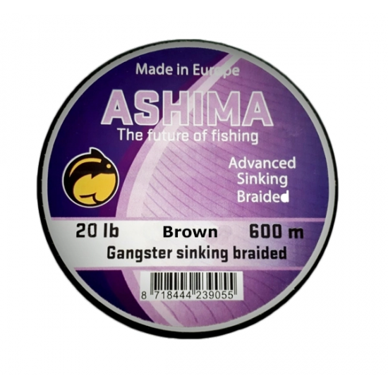 Ashima Gangster Sinking Braid Dark Brown 20 lbs  600m