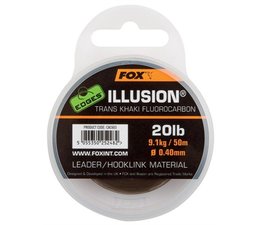 Fox Edges Illusion Fluorocarbon Leader/Hooklink 50m - Trans Khaki