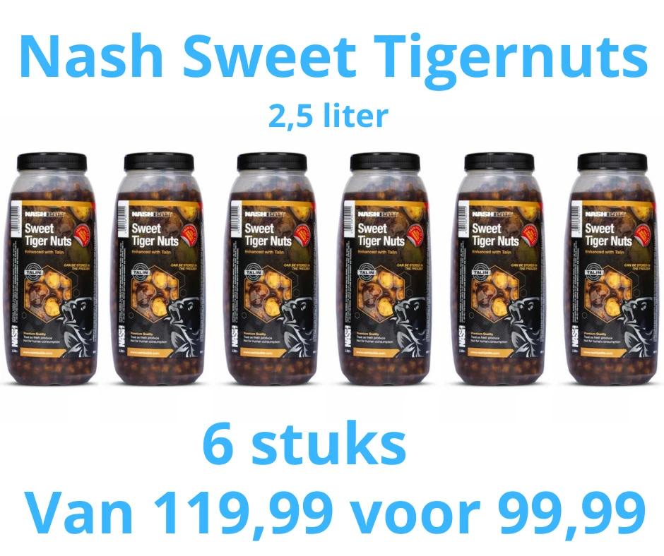 Nash Sweet tigernuts Doos 6x 2,5 liter - Hengelsport Vught