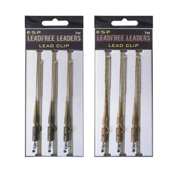 Esp Leadfree Leaders Leadclip 1m 3piece  Camo Brown 