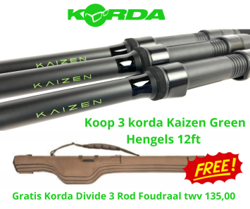 Korda Kaizen Green 12 ft 3,00 lbs (Gratis Korda Foudraal)