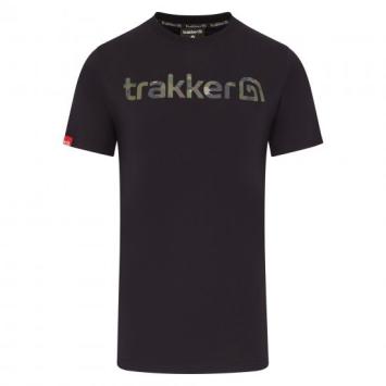 Trakker CR Logo T-Shirt Black Camo (New2024)