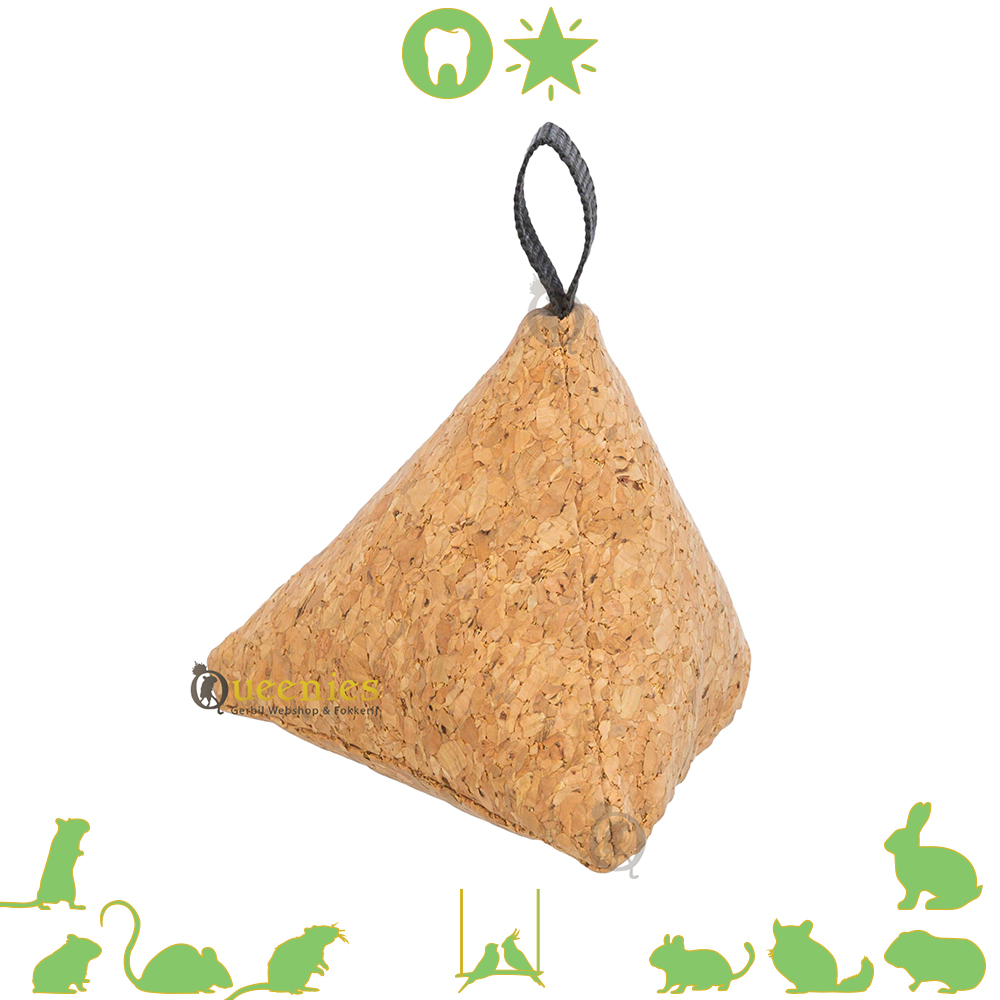 Kurk Piramide 7 cm - Speelgoed voor Knaagdieren en Vogels