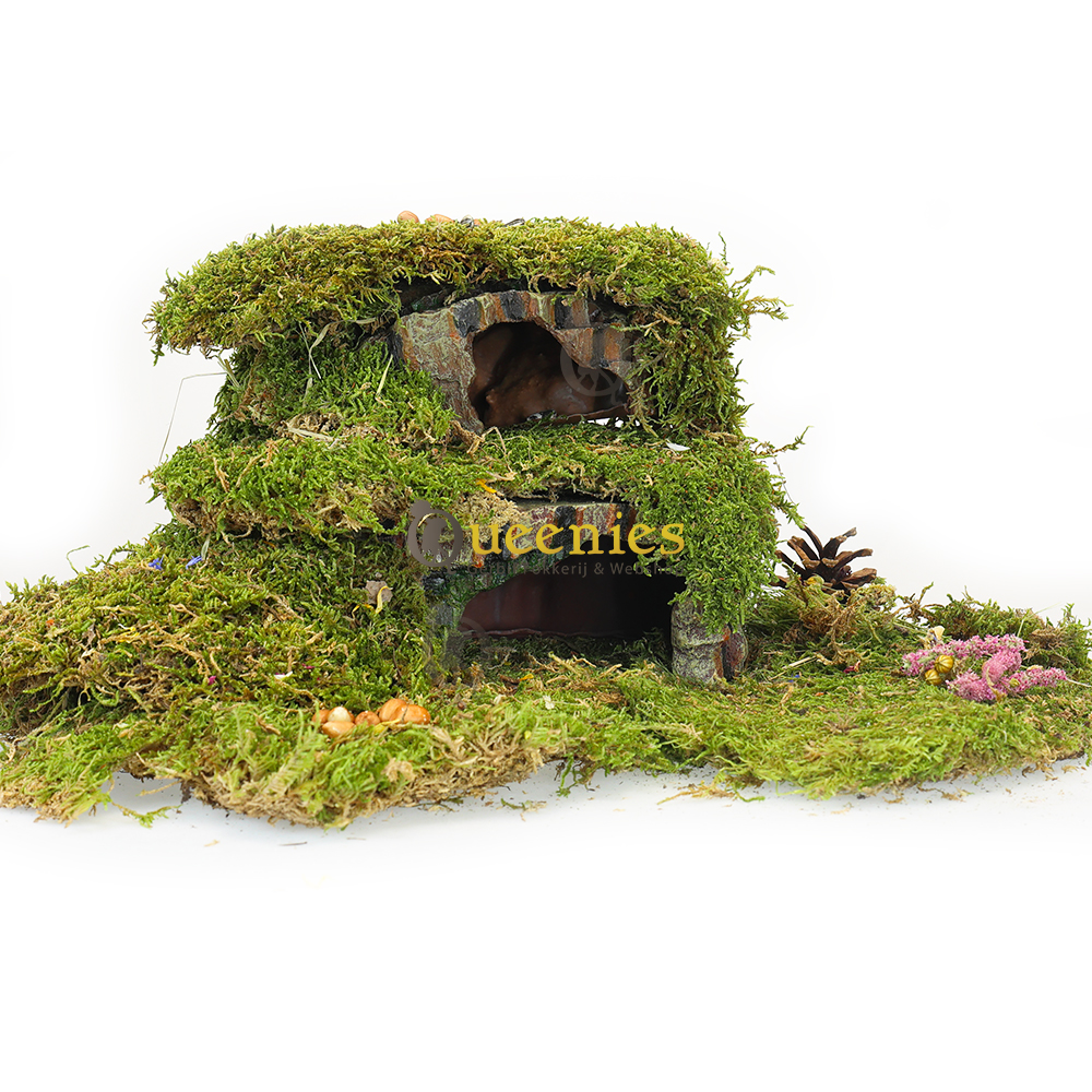 natuurlijke huisjes van kunsthars in hamster terrarium