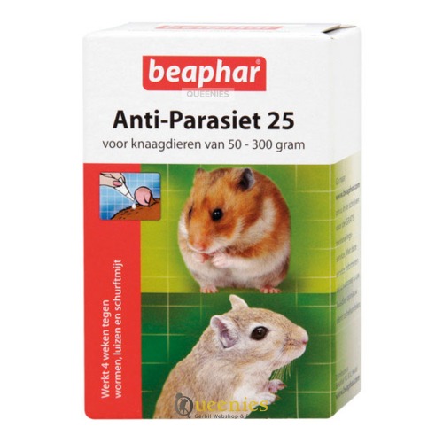 Anti-parasiet 25 voor Goudhamster en Syrische hamster plus gerbils