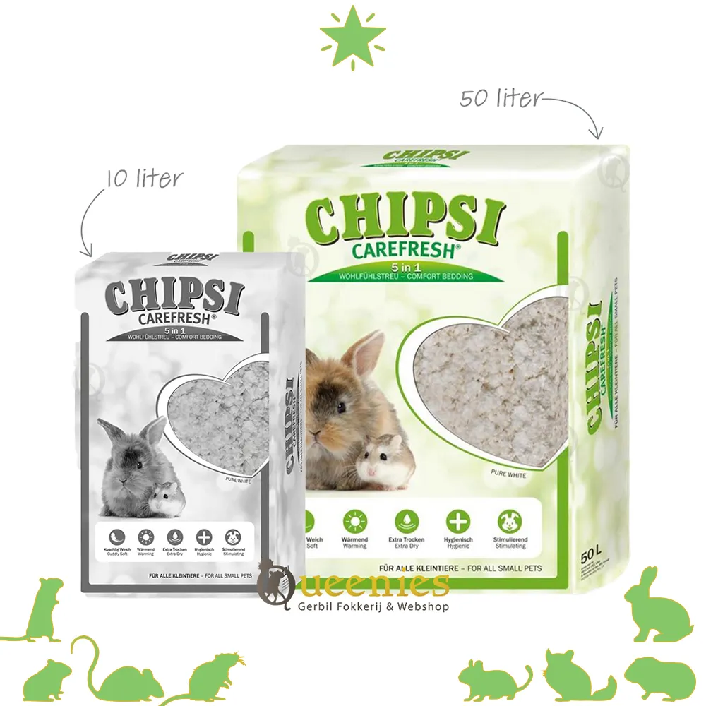 Chipsi Carefresh Ultra wit en zijde zacht. Absorberend en uniek