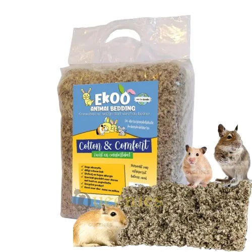 Cotton Comfort geschikte bodembedekking voor hamsters 100% stofvrij!