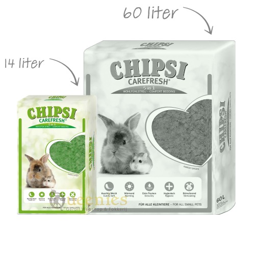 Chipsi Carefresh Forest Green 14 liter kleine verpakking