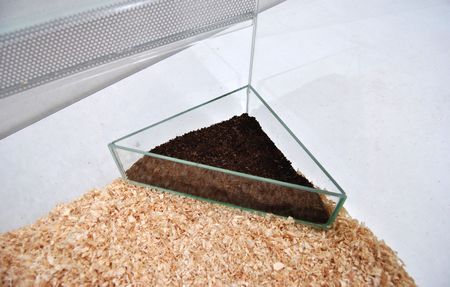 Glazen Zandschaal Driehoek 20 cm