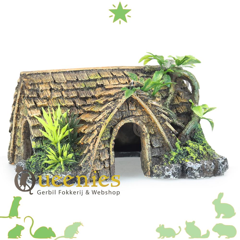 Tropisch hut 15 cm Droomhuisje voor Dwerghamsters en Muizen