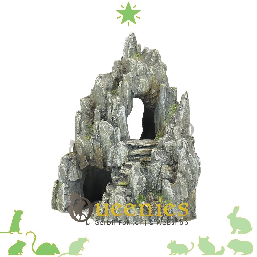 Rots Cave met trap – product voor een natuurlijk Hamsterscape