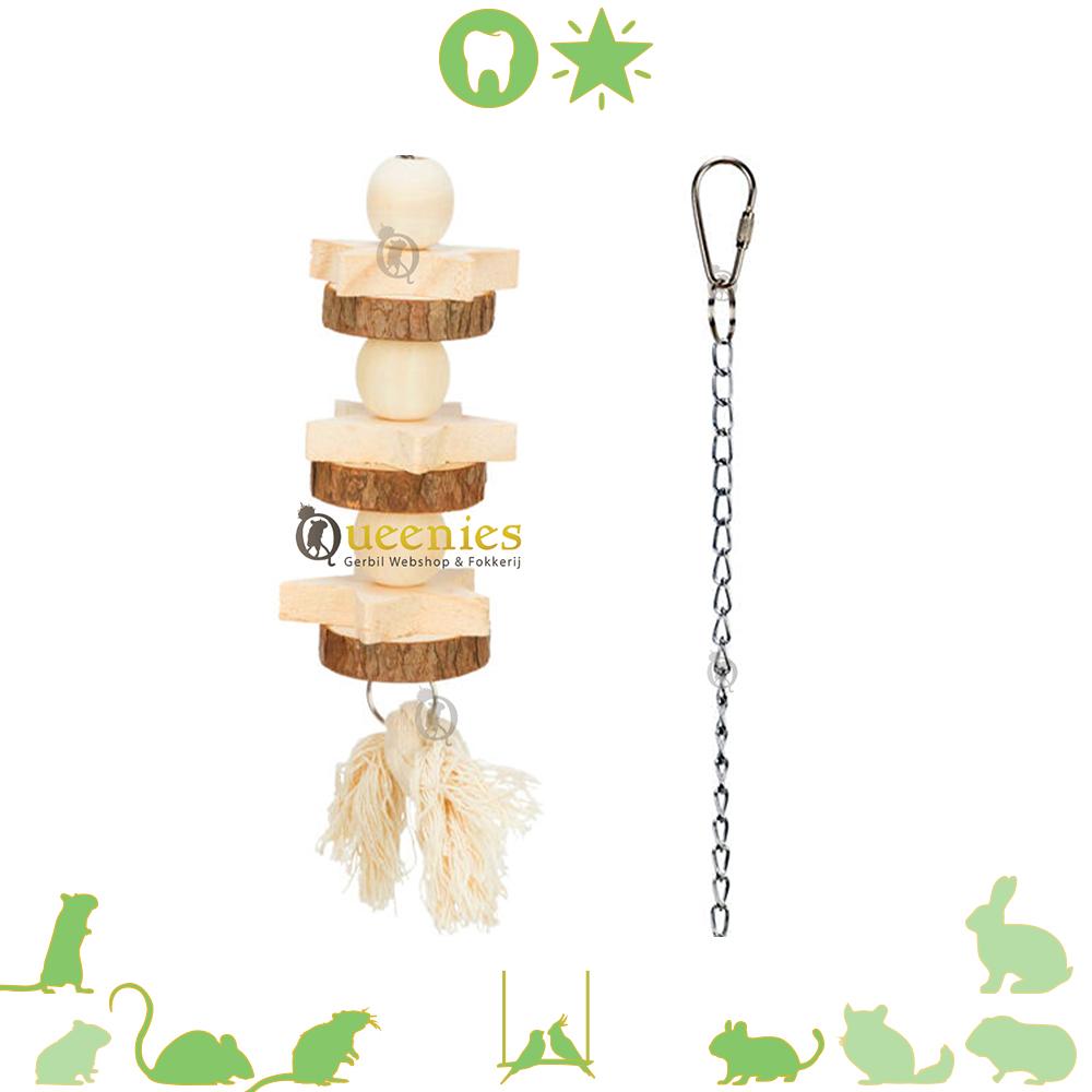 Klimtouw met Ketting 30 cm - Klim speelgoed voor Gerbil, Muis en Vogels