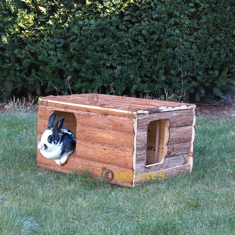 Buiten konijnenhuis voor tuin