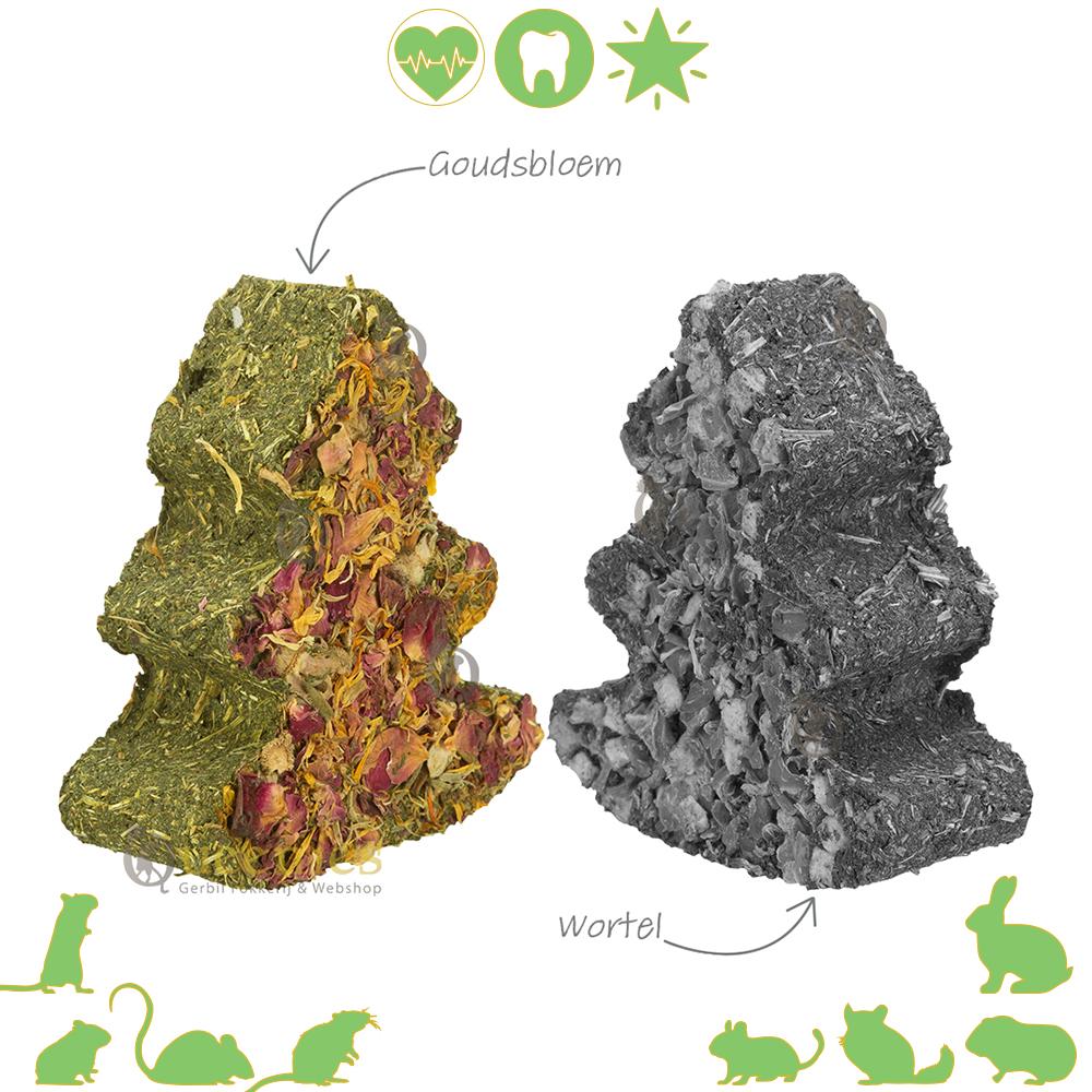 Goudsbloem kerstboom voor hamsters
