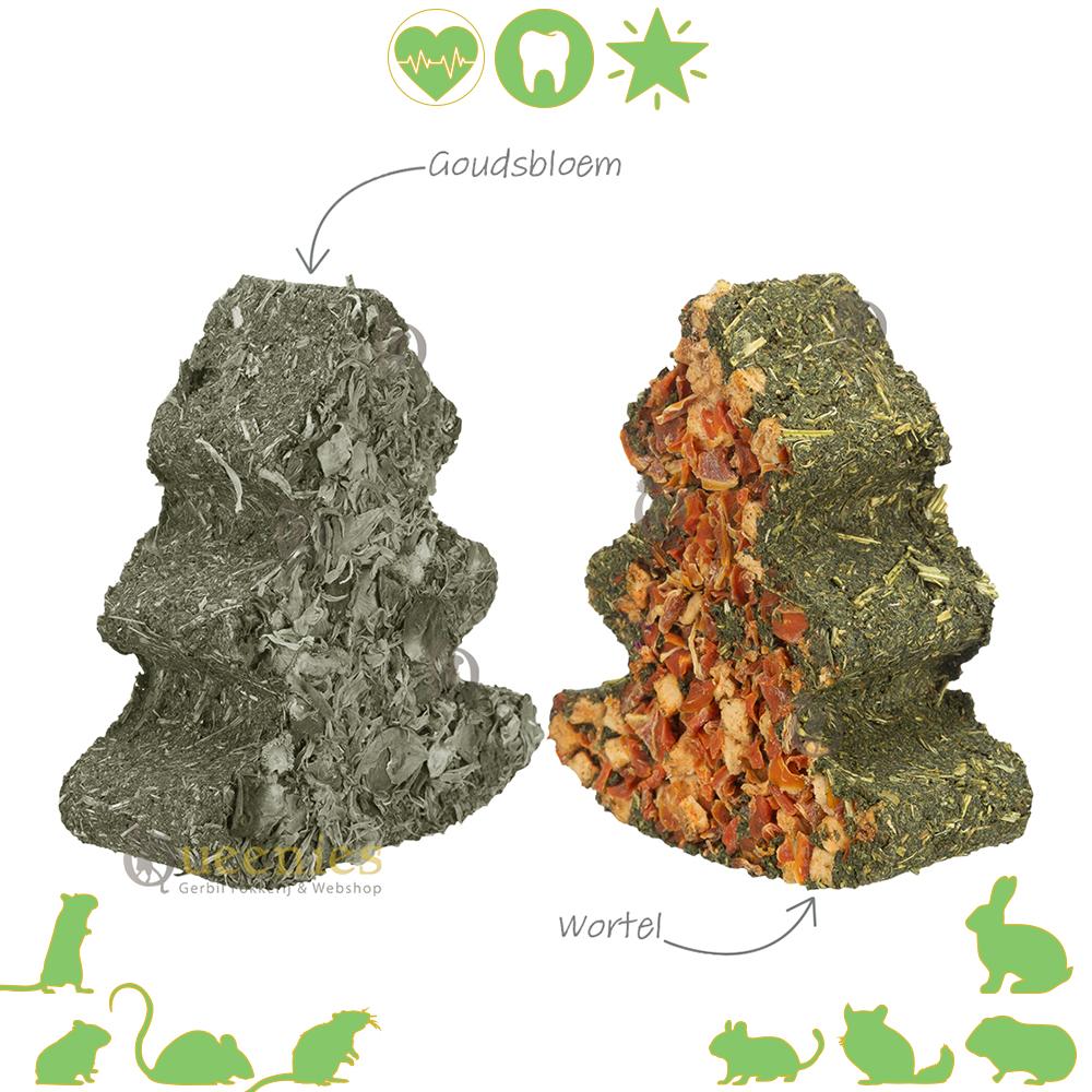 Wortel kerstboom voor konijnen