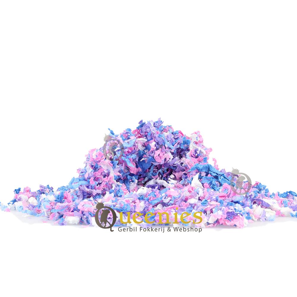 CAREFRESH® Confetti is gemaakt van extra zachte kleurvaste milieuvriendelijke cellulosevezels