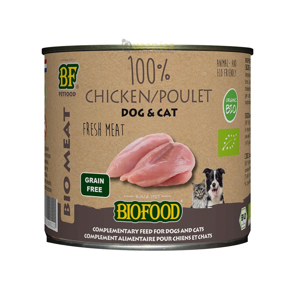 Biofood Organic 100% kippenvlees 200 g blik