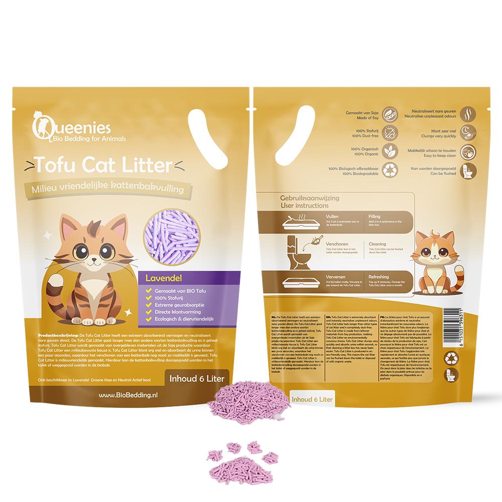 Tofu Kattenbakvulling met lavendelgeur