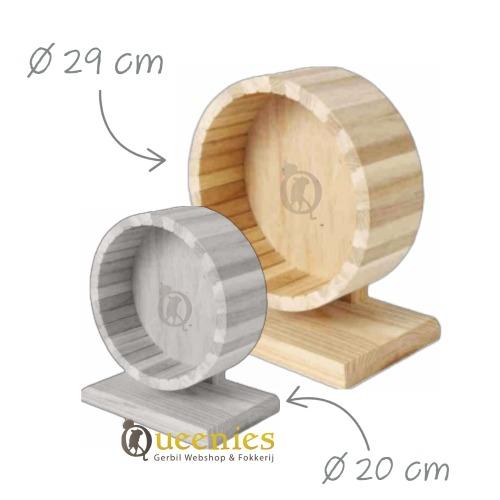 Looprad blank hout 20 cm voor dwerghamsters